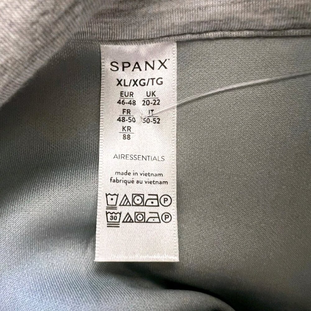 SPANX Air Essentials Jumpsuit Women's XL Wide Leg Half Zip Light Gray NEW - Picture 6 of 13